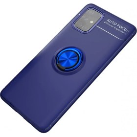 Resim Nevarium Samsung Galaxy M31S Kılıf Yüzüklü Silikon Range - Mavi 