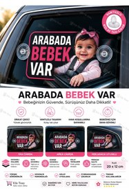 Resim Efe Toys Arabada Bebek Var Cam Yazısı - Güvenli Sürüş İçin Şık ve Dikkat Çekici Tasarım Vantuslu İçerden Takmalı 