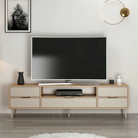 Resim Elina Ayaklı Tv Ünitesi - Dore/kumtaşı Çok Renkli 