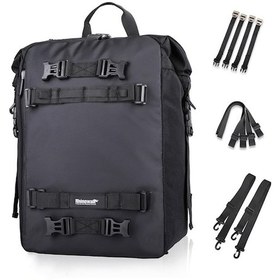 Resim Sones Rhinowalk Çok Fonksiyonlu Motosiklet Arka Koltuk Çantası Kombinasyonu Arka Raf Pannier, Renk: Siyah 30l 