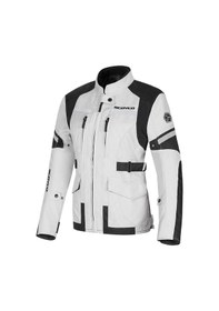 Resim Motoanl Motosiklet Kadın Montu 4 Mevsim Uzun Oxford 600-d Dayanıklı Kumaş Women Motor Mont Grey 