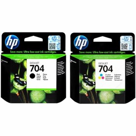Resim HP 704 SİYAH + RENKLİ İKİSİ BERABER 2060 Uyumlu Orijinal Kartuş 