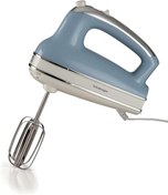 Resim STOREMAX sellmaxi Vintage El Mikseri Mavi 1548/05-450 Watt, 5 Hız, Çırpma ve Yoğurma Başlıkları, Turbo 