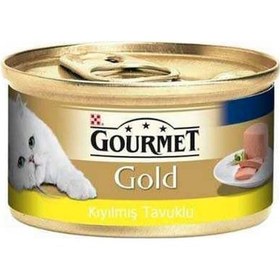 Resim Gourmet Gold Kıyılmış Tavuklu Konserve Yetişkin Kedi Maması 12 x 85 G 