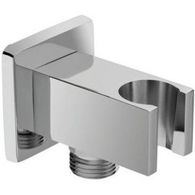 Resim Gpd Ankastre Kare Askılı Duş Çıkış Dirseği Gümüş 