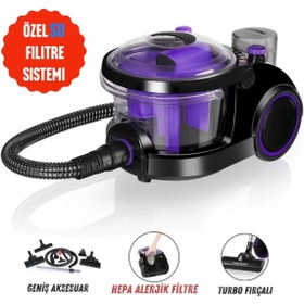 Resim Arnica Bora Mor Et11133 2400 W A Sınıfı Hepa Toz Torbasız Elektrikli Süpürge 