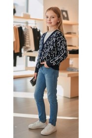 Resim Minimoda Kids Kız Çocuk UP Yazılı Triko Hırka 