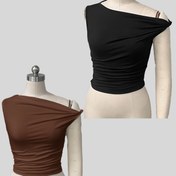 Resim 2 adet Seksi Twist Ön Kolsuz Üstler - Minimalist Düz Renk, Ruched Tasarım, Bahar/Yaz Partileri ve Tarihler için Mükemmel, Rahat Formal Giyim, Rahat Kıyafet | Ruched Kolsuz Üst | Pürüzsüz Dokulu 