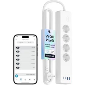 Resim markentegra Akıllı Çoklu Priz, 4 Güç + 2 USB + 2 Type-C 