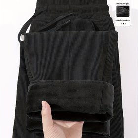 Resim Erkek Ağır Gramajlı Polar Astarlı Düz Paça Pantolon - Büzgülü Belli Kalın Kışlık Pantolon, Soğuk Hava için Esnemeyen Kumaş, Resmi ve Günlük Kıyafetler, Kışlık Pantolon, Günlük Giyim, Düz Renk Tasarım, Dayanıklı Yapı, Ofis Giyimi, erkek pantallon, buzgülü pantolon, resmi kıyafetler, erkek pantolon, pantolon erkek 