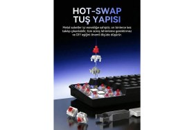Resim CoverZone 61 Tuş Mekanik Gaming Klavye Kablolu Red Switch Hot-Swap Rgb Aydınlatmalı Kompakt 60% Düzen Type-C USB N-Key Rollover Oyuncu Klavyesi Windows Android Uyumlu | Ajazz NK61 (Siyah - NK61) 