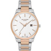 Resim Lee Cooper LC07621.530 Erkek Kol Saati – 44MM Silver-Rose Kasa, Takvimli Şık Tasarım 
