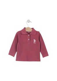 Resim U.S. Polo Assn. Lisanslı Classic Bebek Uzun Kol Yakalı Sweatshirt Gül Kurusu 