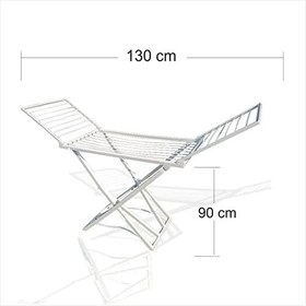 Resim Paslanmaz İz Leke Yapmaz Yer Çizmez Kanatlı PVC Plastik Çamaşırlık Çamaşır Kurutma Rafı Askısı 