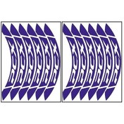 Resim Reflektör Mavi Büyük Honda Pcx Uyumlu 1 Set Jant Şeridi 