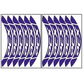 Resim Reflektör Mavi Büyük Honda Pcx Uyumlu 1 Set Jant Şeridi 