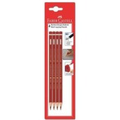 Resim Faber-Castell Kırmızı Kopya Kalemi Blisterli 4lü 1501410400 