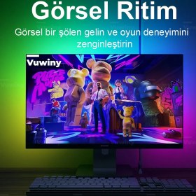 Resim Bilgisayar Monitör Görüntüye Duyarlı Sync Neon Ambilight LED Aydınlatma (32" Inç) 