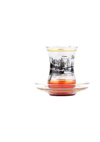 Resim Çay Seti Çay Bardağı Takımı 6 Kişilik İstanbul Modeli 