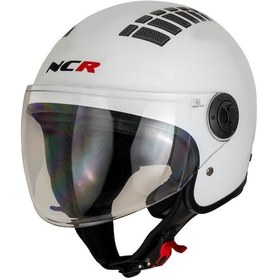 Resim Ncr Air Ece Belgeli Çenesiz Kask Beyaz 
