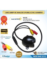 Resim Metal Mini Kasa Ahd 1080p Ve Analog Pal Çevirilebilir Starlight Gece Görüşlü Yön Ayarlanabilir Araç Kamerası 