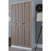 Resim Remaks Fuga 3 Kapaklı Elbise Dolabı - Beyaz Gövde Cordoba Kapak 