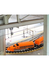 Resim Pilli, Motorlu, Işıklı Ve Ses Efektli 17 Parça Oyuncak Sarı Tren Seti 