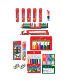 Resim 16 Parça Okul Öğrenci Seti,boyama Seti,yazı Seti,stick Yapıştırıcı,silgi,kalemtıraş Donanımlı Set 