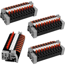 Resim Brevity Finds 40'lı Paket Dın Ray Terminali,0,08-4 Mm² PCT-211 Dın Ray Terminalleri,siyah Terminal Bloğu Kiti,elektrik Bağlantı Bloğu (Yurt Dışından) 