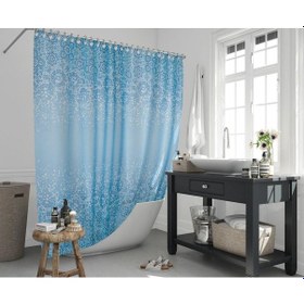 Resim Zethome Jackline Banyo Duş Perdesi 6303 Tek Kanat 1X120X200 Mavi 