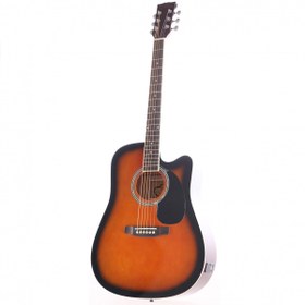 Resim Almira F650N-SBC Elektro Akustik Gitar - Sunburst (Başlangıç/Orta - Cutaway Kasa) | Sunburst Finish, Sahne Kullanımı İçin Ekolayzer Sistemi, Kapalı Mekanizma Burgular | Ölçüler: 41 İnç Standart Dreadnought 