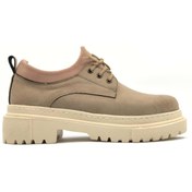 Resim Kids Club Shoes Feles Günlük Oxford Kadın Ayakkabı VİZON 