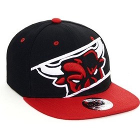 Resim Berellini Chicago Bulls Hip-hop Şapka Özel Kolleksiyon Siyah - Kırmızı 