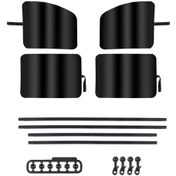 Resim Suntek Pencere Şemsiyeleri Cutains Sürgülü Perde Siyah 
