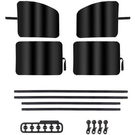 Resim Suntek Pencere Şemsiyeleri Cutains Sürgülü Perde Siyah 