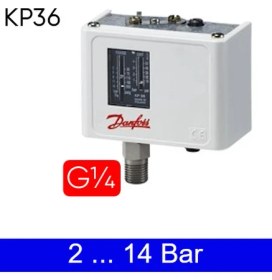 Resim DANFOSS KP36 | 060-110866 | 2..14 Bar, Basınç Şalteri - Presostat 