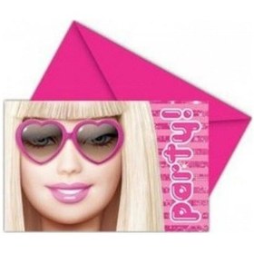 Resim Eventpartystore Barbie Fabulous Davetiye Set 6'Lı 