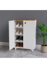 Resim Pratik Çok Amaçlı Ayakkabılık Beyaz - Atlantik Çam 