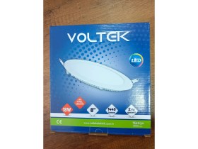 Resim Voltek 18W 8” Yuvarlak Slim LED Panel Armatür Gün Işığı 3000 K 