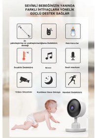 Resim Wearfitpro Bm26 Bebek Kamerası 2.8 İnç Ekranlı Dedektörlü İki Yönlü Sesli Bebek İzleme Kamera Ve Monitörü 