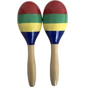 Resim 1 Çift Ahşap Marakas Kum Çekiç Rumba Çalkalayıcılar I8737 Çok Renkli 
