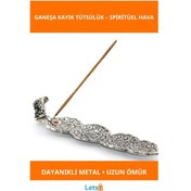 Resim Metal Kayık Ganeşa Tütsülük Dayanıklı Mistik Tasarım 