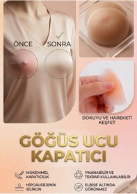 Resim fevien Göğüs Ucu Kapatıcı - Silikon Yıkanabilir & Tekrar Kullanılabilir 