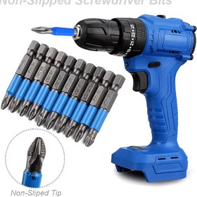 Resim 6 parçalı Manyetik Çapraz Tornavida Uç Seti, Kaymaz Phillips Başlı Matkap Uçları, 1/4" Altıgen Şaft, Çelik Malzeme, Altıgen Baş, PH1 PH2 PH3 PZ1 PZ2 PZ3, Manuel ve Elektrikli Matkaplar İçin Alet Parçaları Aksesuarları 