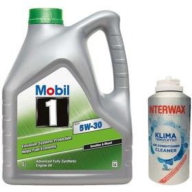 Resim Mobil 1 ESP 5W-30 Tam Sentetik Motor Yağı 4 L + Interwax Klima Temizleyici 150 ML 