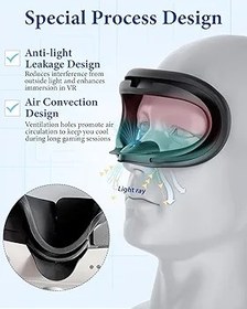 Resim Silicone Face Pad Cover for Meta Quest 3 Original VR Headset Accessories, Meta Quest 3 Facial Interface Meta Quest 3 Accessories VR Face Cushion Pad Mask for Oculus Quest 3 Headset (Black) 