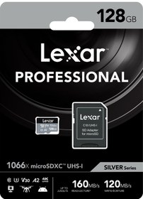 Resim Lexar 128Gb 1066X Microsdxc Uhs1 U3 Lms1066128G Hafıza Kartı 
