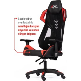 Resim Drift Gaming Drift Strix Fileli Oyuncu Koltuğu – Ergonomik, Ayarlanabilir, Rahat ve Dayanıklı, 3D Kolçak 