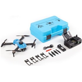 Resim Yıldız İha Heki Skymaster Fırçasız Motor, Çift Kameralı Engel Sensörlü Hobi Dronu Mavi,3 Bataryalı 