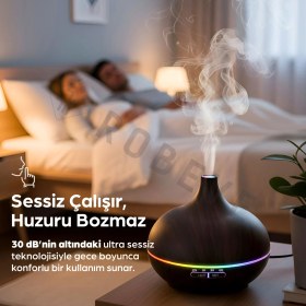 Resim Robeve 550 ml Otomatik Hava Nemlendirici Buhar Makinesi Oda Nemlendirici Aroma Difüzör 